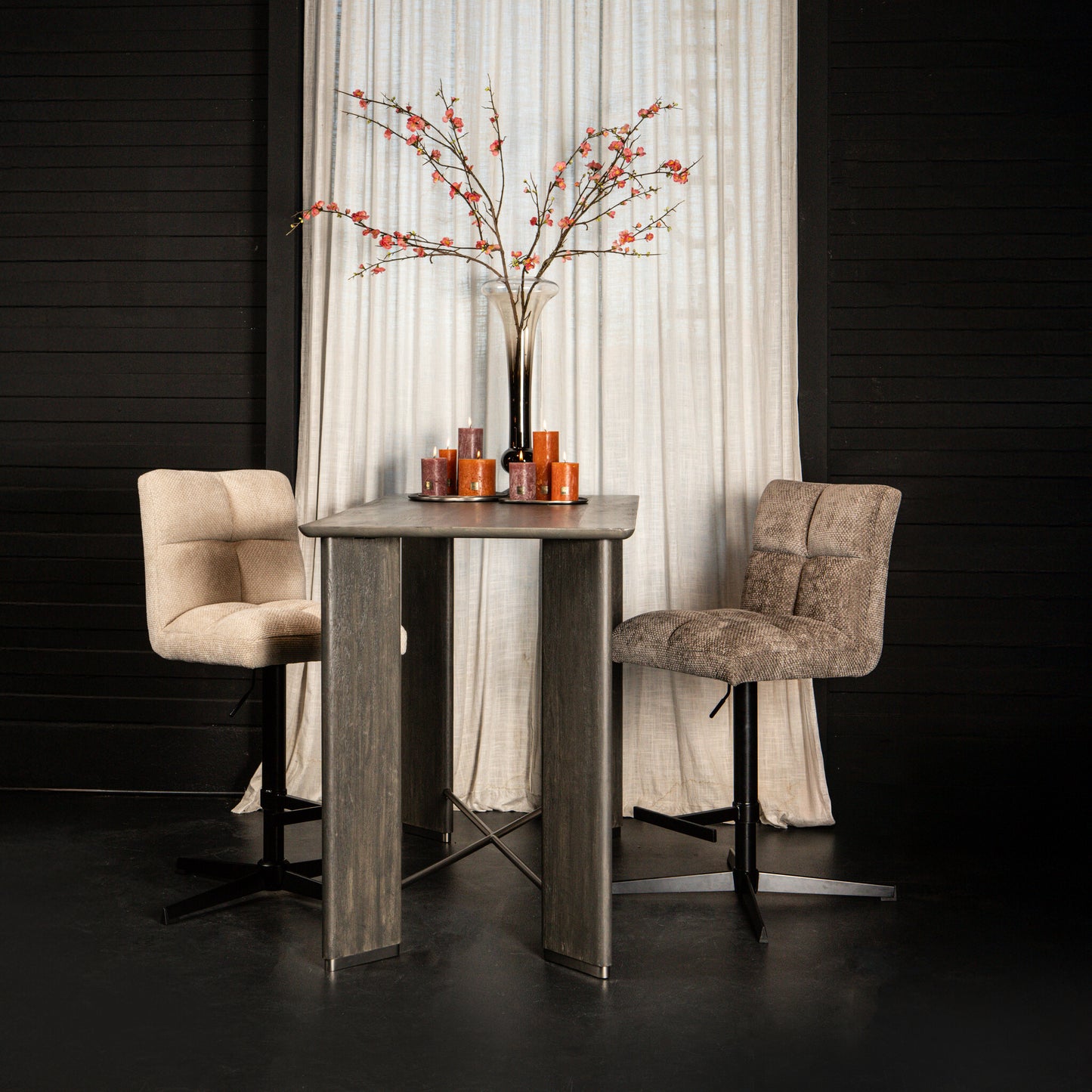 2er Set Dreh Barhocker Milan