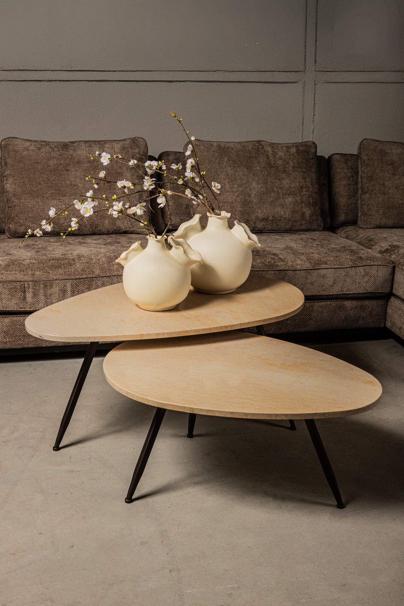 2er Set Kaffeetische Beige Vera