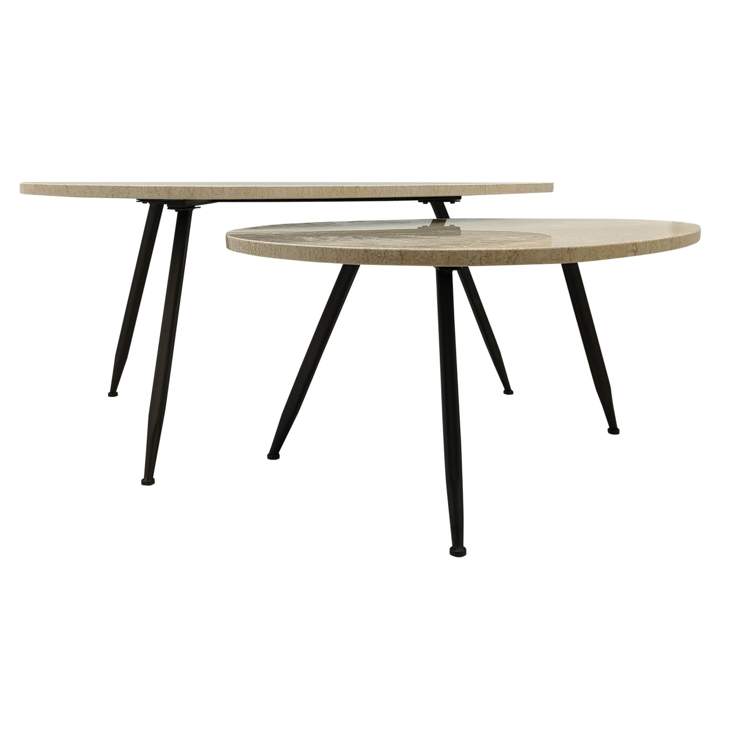 2er Set Kaffeetische Beige Vera