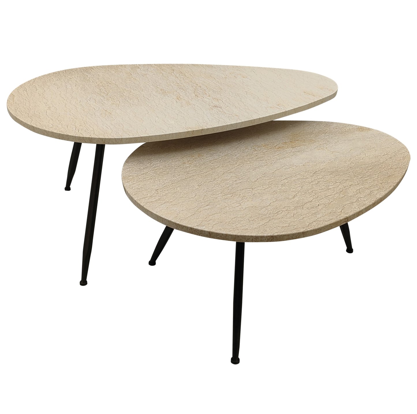2er Set Kaffeetische Beige Vera
