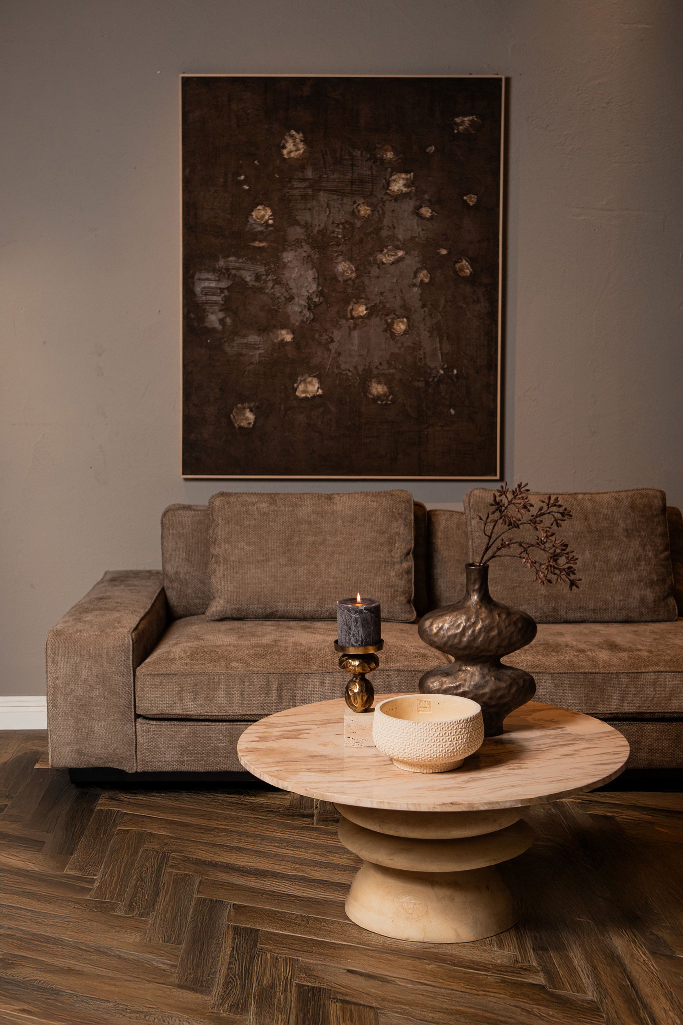 Wall Decoration Zoya Bronse Round