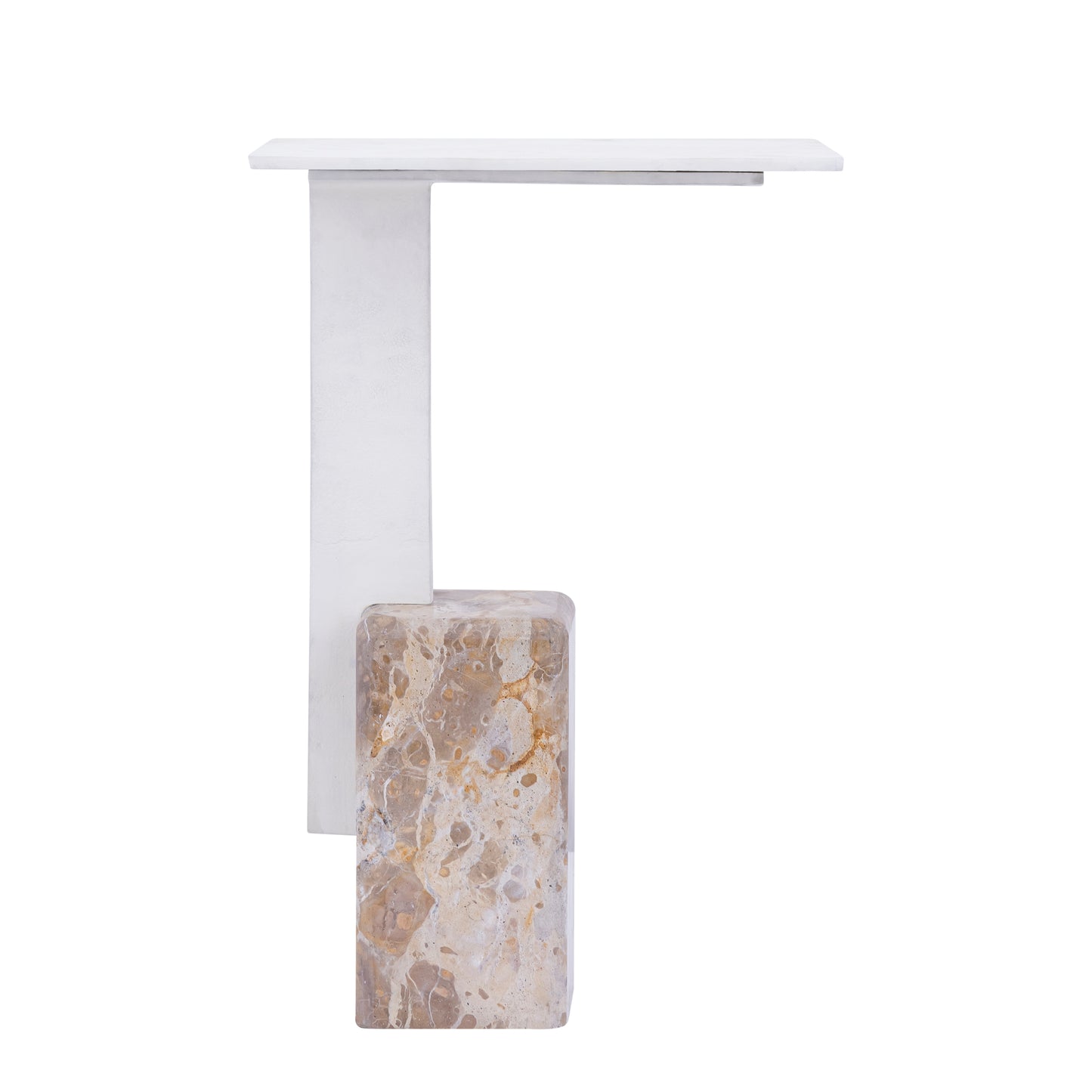 Ebe Beistelltisch Marmor Beige Rechteckig