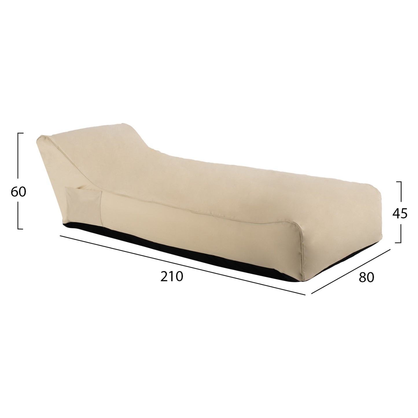 Pouf & Strandliege TANY in 2 Farben