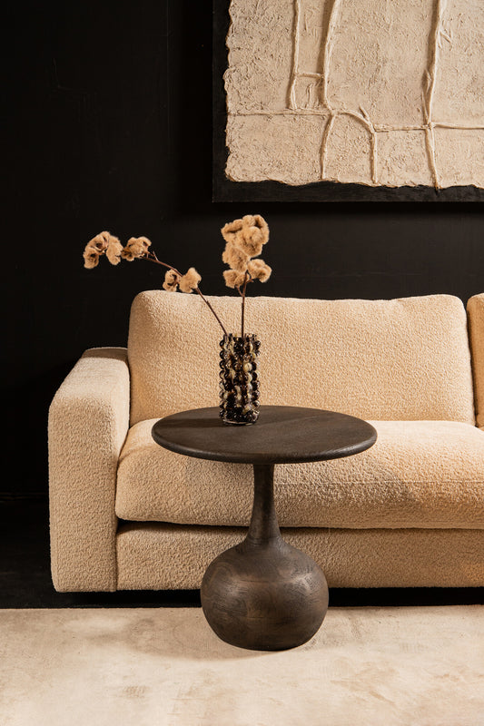 Flos Beistelltisch Rund Mangoholz Grau