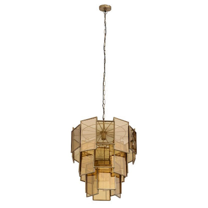 Luca Hängeleuchte Größe L in Brass, 56 × 56 × 72 cm