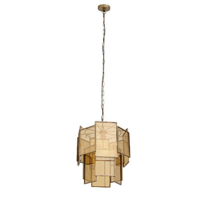 Luca Hängeleuchte Größe S in Brass, 42 × 42 × 48 cm
