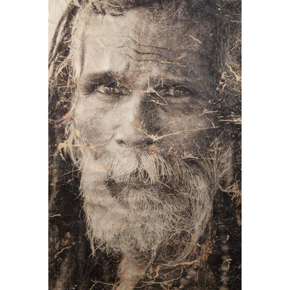 Alexy Wandbild Mann Dreadlocks Beige