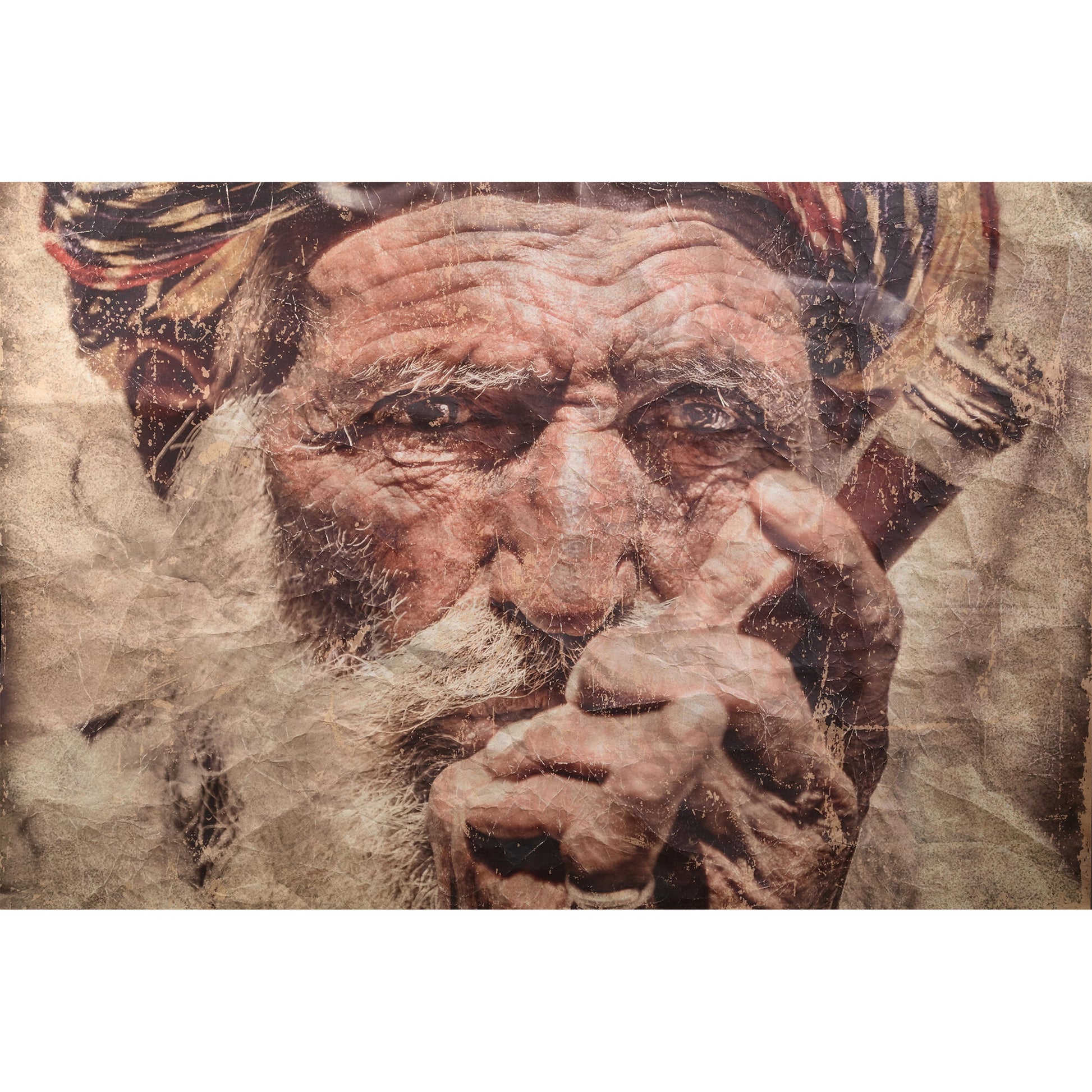 Alexy Wandbild Mann mit Turban Beige