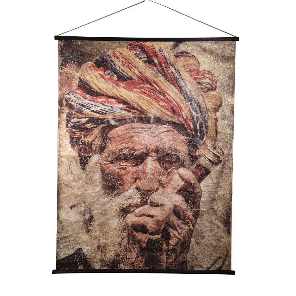 Alexy Wandbild Mann mit Turban Beige