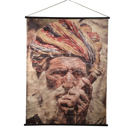 Alexy Wandbild Mann mit Turban Beige
