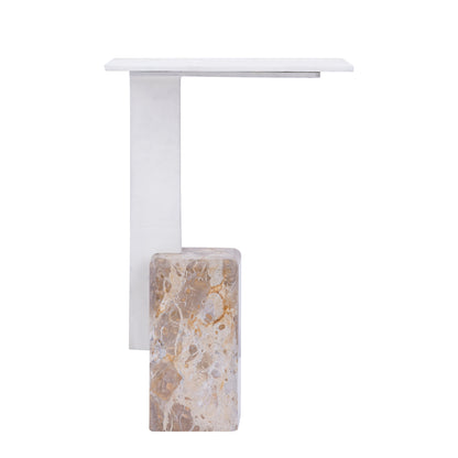 Ebe Beistelltisch Marmor Beige Rechteckig