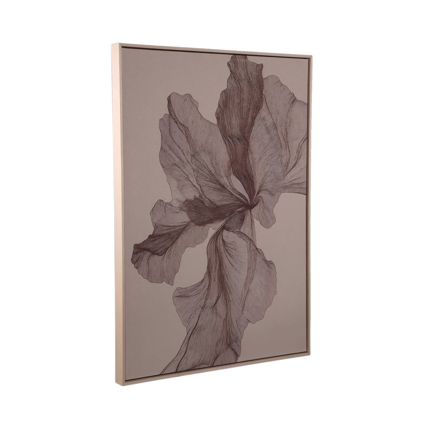 Lorinde Leinwandbild Blumenmotiv Hellbraun