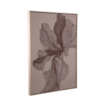 Lorinde Leinwandbild Blumenmotiv Hellbraun