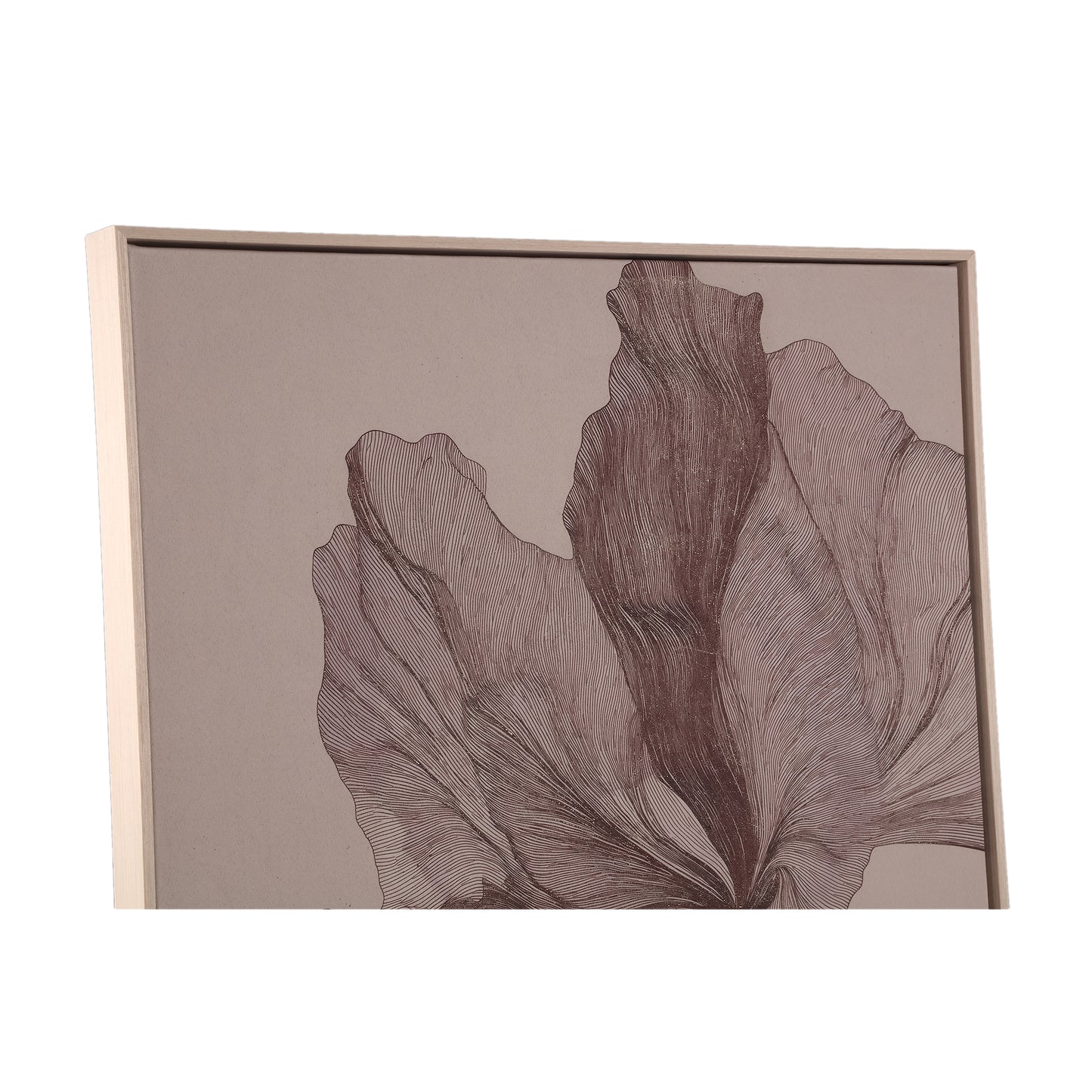 Lorinde Leinwandbild Blumenmotiv Hellbraun