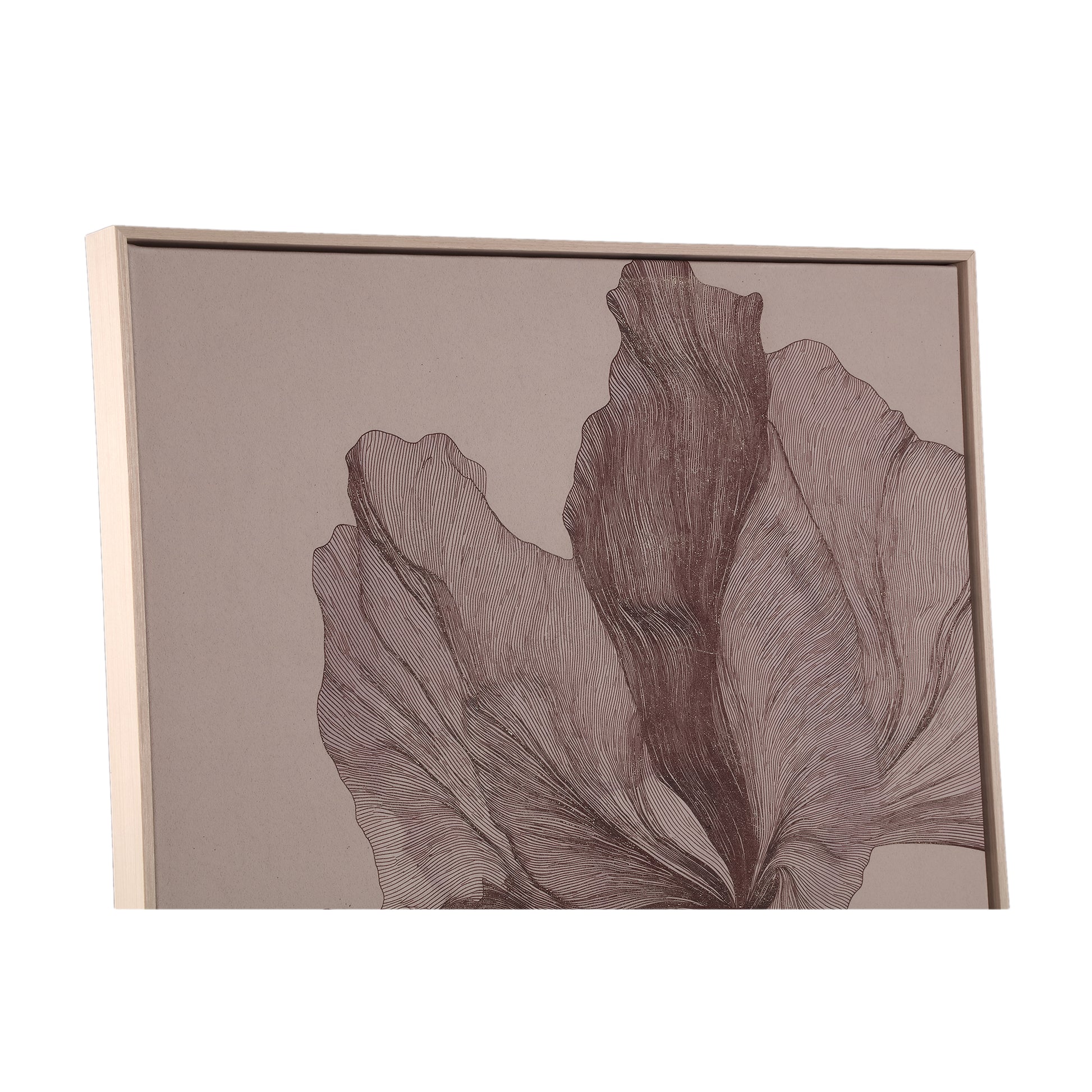 Lorinde Leinwandbild Blumenmotiv Hellbraun