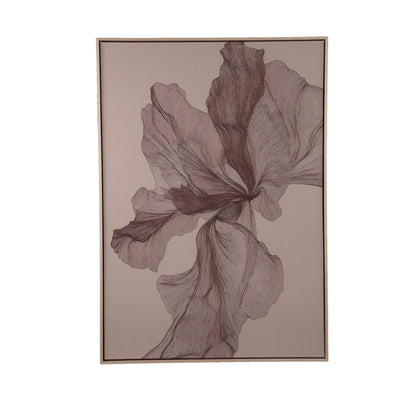 Lorinde Leinwandbild Blumenmotiv Hellbraun