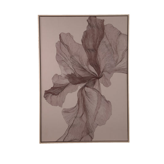 Lorinde Leinwandbild Blumenmotiv Hellbraun