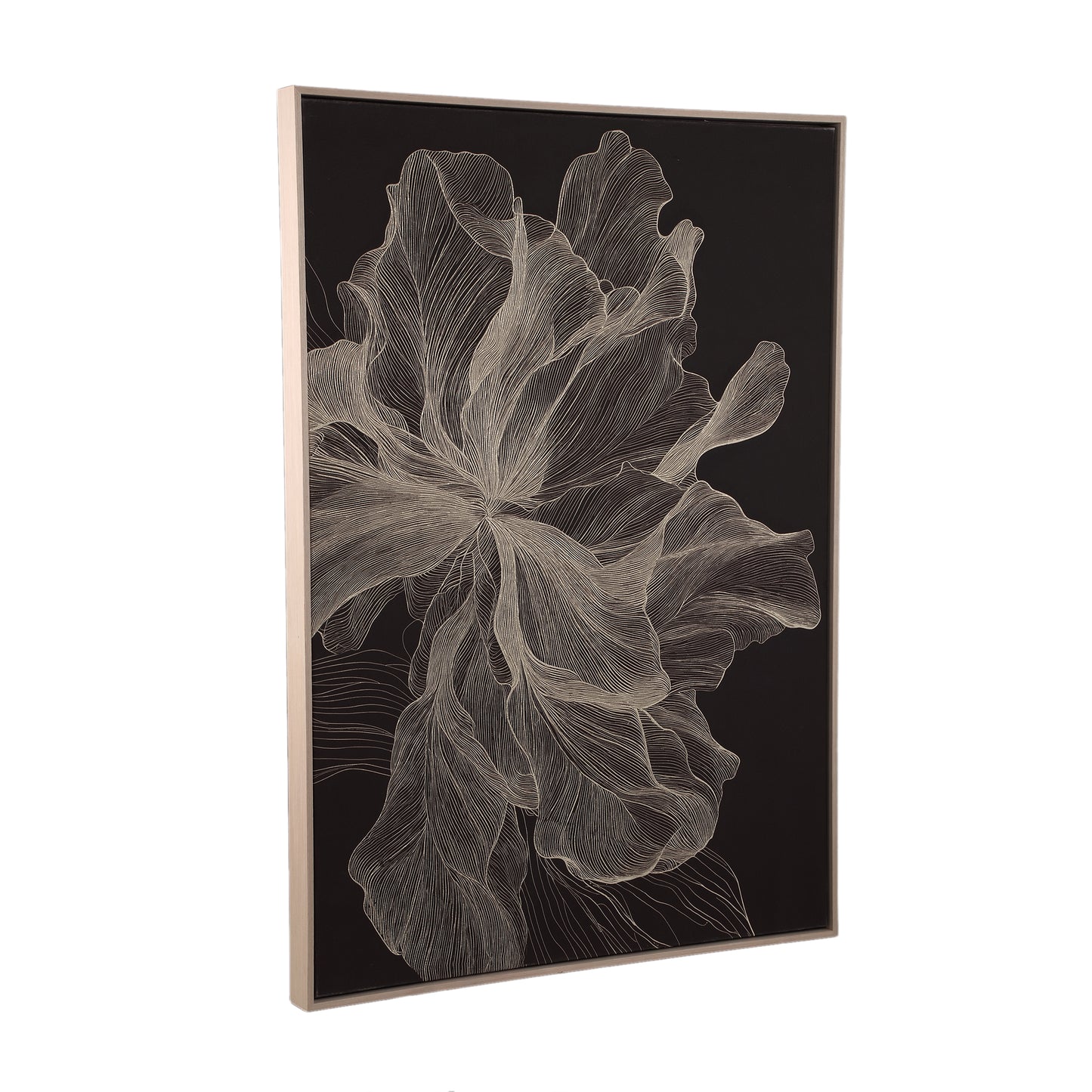 Lorinde Leinwandbild Blumenmotiv Dunkelbraun