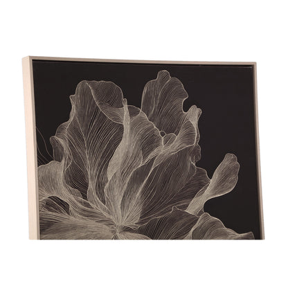 Lorinde Leinwandbild Blumenmotiv Dunkelbraun