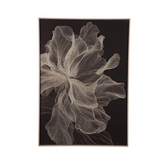 Lorinde Leinwandbild Blumenmotiv Dunkelbraun