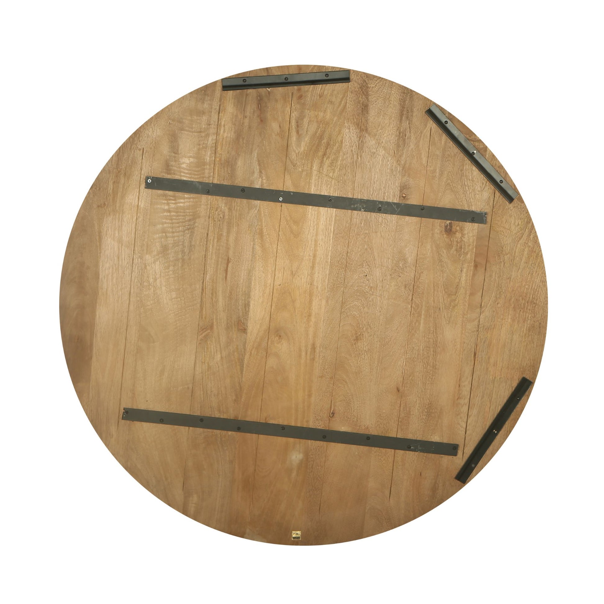 Mattin Wandpaneel Rund Mangoholz Hellbraun