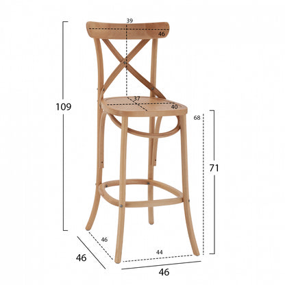 Barhocker Honey, 2 Stück